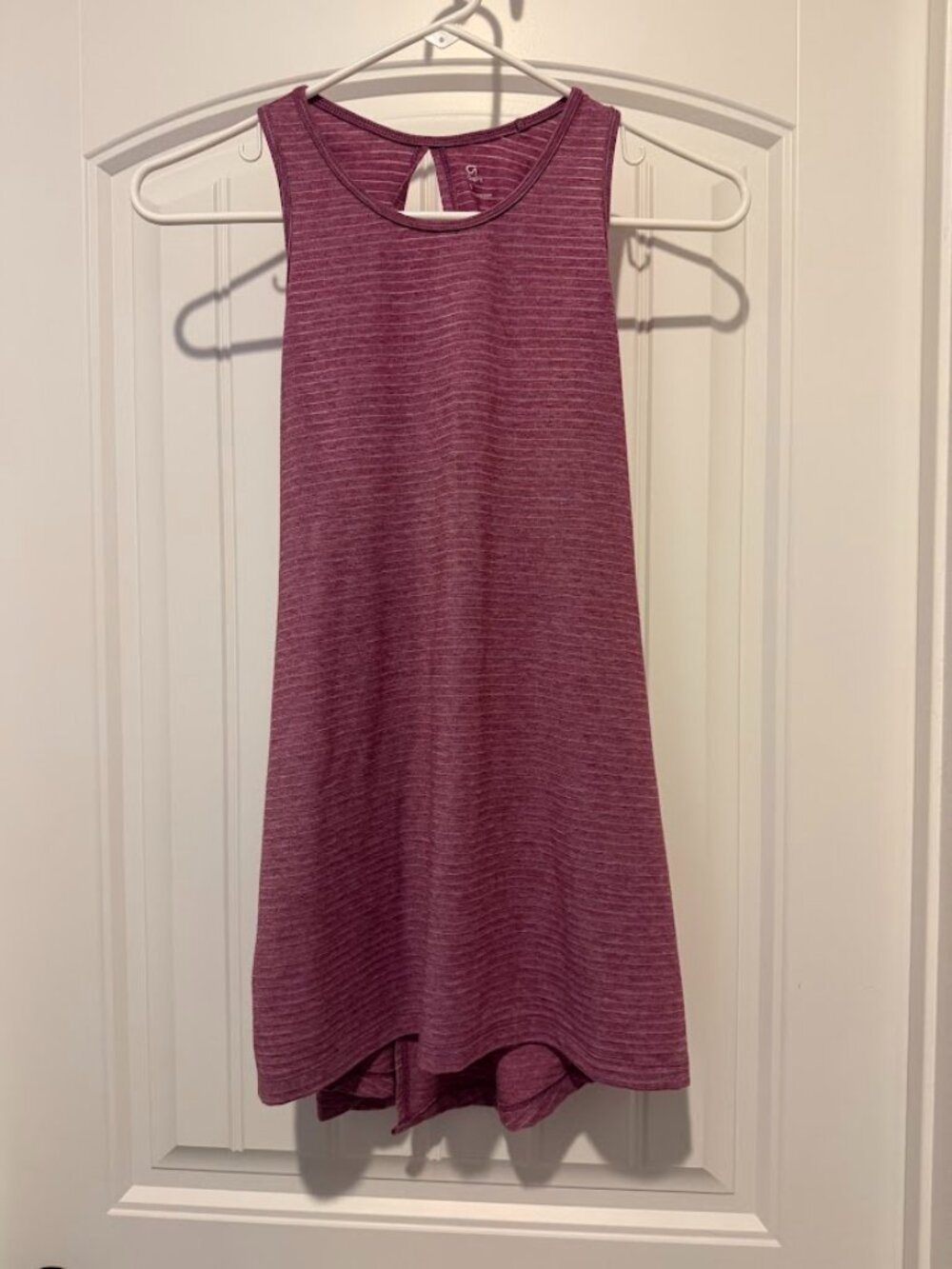 GapFit Purple Striped Tie Back Tank Top